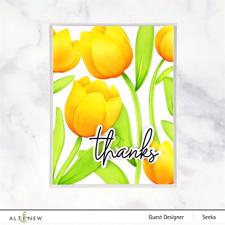 Altenew Embossing Folder & Stencil  Tulip Simple 3D (bundle)