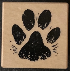 Artemio Wood Mounted Stamp - Dog Paw