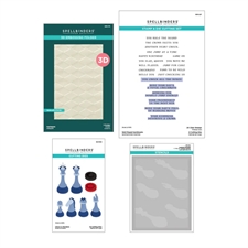 Spellbinders Dies + Stencil + Embossingfolder + Stamp - Check Mate / I Want it All BUNDLE