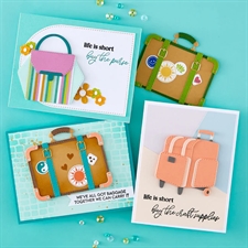 Spellbinders Stamps & Dies - We all have Baggage / Retro Suitcase