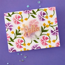 Simon Hurley by Spellbinders Embossing Folder & Stencil - 3D Flowing Florals Bundle