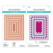 Spellbinders Dies - Color Block Accent Rectangles Die Bundle (A2)