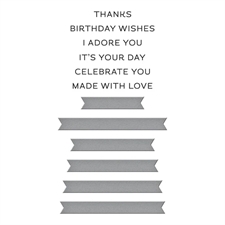 Spellbinders BetterPress Plate & Die Set - It’s Your Day Sentiment Strips