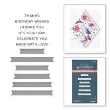 Spellbinders BetterPress Plate & Die Set - It’s Your Day Sentiment Strips