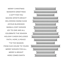 Spellbinders BetterPress Plate & Die Set - Merry & Bright Sentiments