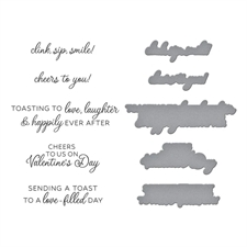 Spellbinders BetterPress Plate Set - Valentine Happy Hour Sentiments