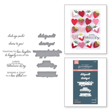 Spellbinders BetterPress Plate Set - Valentine Happy Hour Sentiments