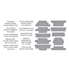 Spellbinders BetterPress Plate & Die Set - Reel Color Sentiments