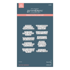 Spellbinders BetterPress Plate & Die Set - Reel Color Sentiments