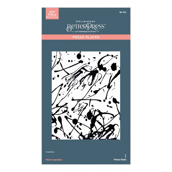 Spellbinders BetterPress Plate - Memo Splatter