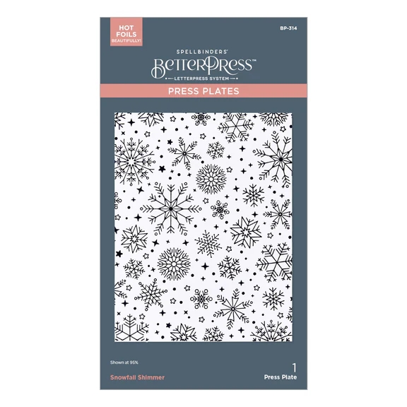 Spellbinders BetterPress Plate - Snowfall Shimmer