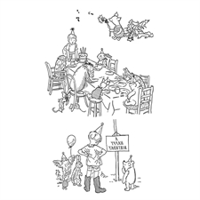 Spellbinders BetterPress Plate - Pooh Birthday / Celebrating Moments