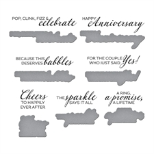 Spellbinders BetterPress Plate & Die Set - Happier Hour / A Special Toast Sentiments