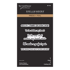 Spellbinders BetterPress Plate & Die Set - Classic Mouse / Love Sentiments