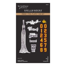 Spellbinders BetterPress Plate & Die Set - Classic Mouse Graduation Sentiments