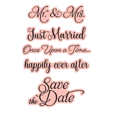 Spellbinders BetterPress Plate & Die Set - Classic Mouse Wedding Sentiments