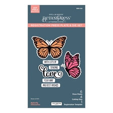 Spellbinders BetterPress Plate & Die Set - Butterfly Silhouettes