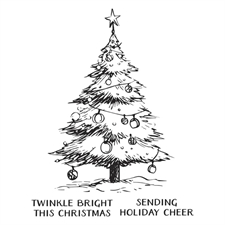 Spellbinders BetterPress Plate - Twinkle Bright Tree