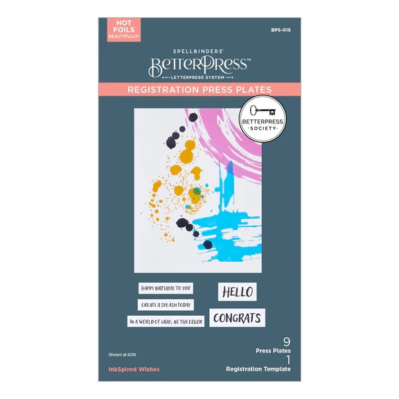 Spellbinders BetterPress Plate - Inkspired Wishes