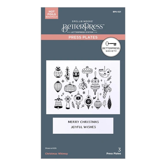 Spellbinders BetterPress Plate and Die Bundle - Christmas Whimsy Welcome
