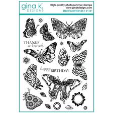 Gina K Design Clear Stamps - Beautiful Butterflies 2 (abstrakte)