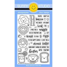 Sunny Studio Stamps - Clear Stamp / Breakfast Puns