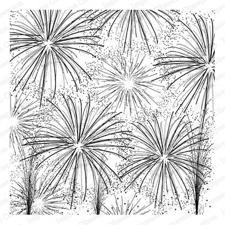 Cover a Card Cling Stamp - Fireworks