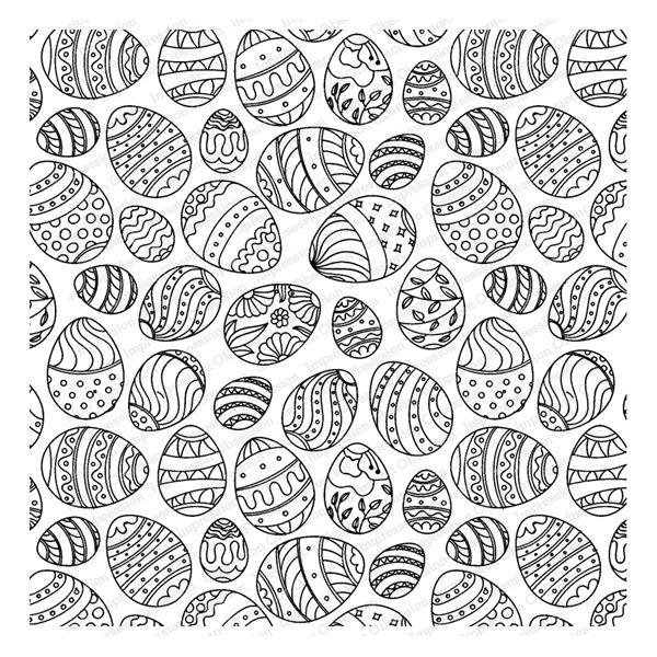 Cover a Card Cling Stamp - Easter Eggs