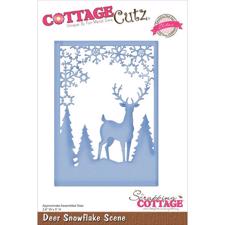 Cottage Cutz  Die - Deer Snowflake Scene