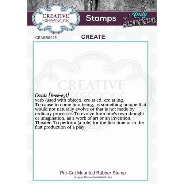 Creative Expressions Cling Stamp - Andy Skinner / Create