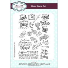 Creative Expressions  Clear Stamp Set - Beautiful Desitnations Journaling
