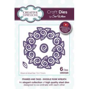 Creative Expressions  Die - Doodle Rose Wreath