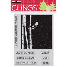 Cling Stamp Set - Merriest Christmas Wishes