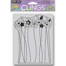 Cling Stamp - Tall Flowers