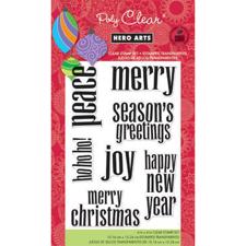 Hero Arts Clear Stamp Set - Lower Case Greetings (Holidays 2012)
