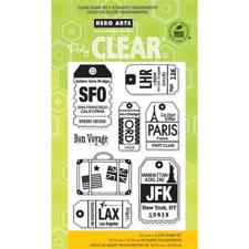 Hero Arts Clear Stamp Set - Luggage Tags