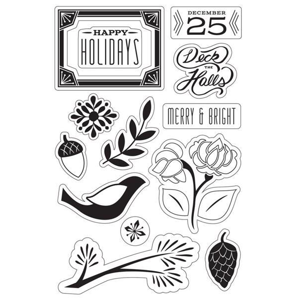 Hero Arts Clear Stamp Set - Merry & Bright Holidays