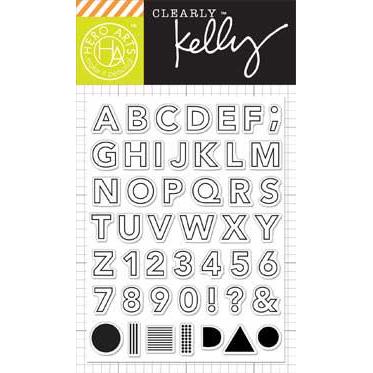 Hero Arts & Kelly Purkey Clear Stamp Set - Kelly\'s Outline Letters