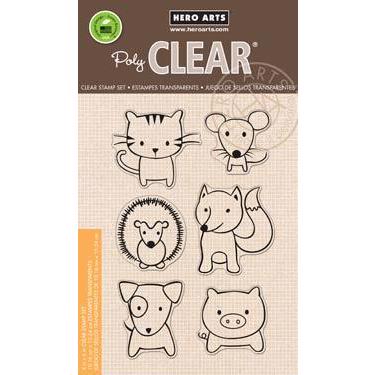 Hero Arts Clear Stamp Set - Playful Animals