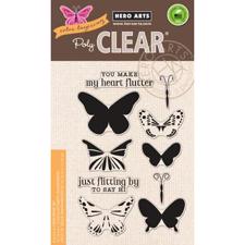 Hero Arts Clear Stamp Set - Color Layering / Butterflies