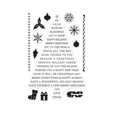 Hero Arts Clear Stamp Set - Holiday Sentiment Strips