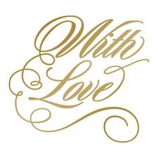 Couture Creations Foil Stamp Die - With Love (Hot  Foil Plate)
