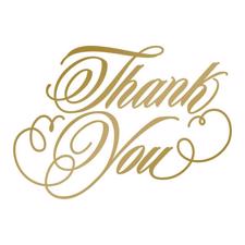Couture Creations Foil Stamp Die - Thank You (Hot  Foil Plate)