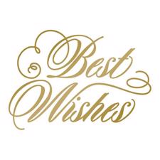 Couture Creations Foil Stamp Die - Best Wishes (Hot  Foil Plate)