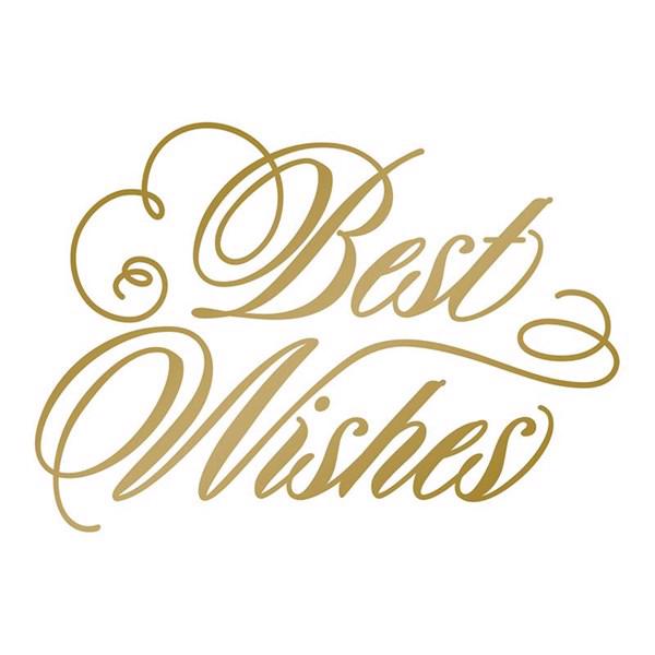 Couture Creations Foil Stamp Die - Best Wishes (Hot  Foil Plate)