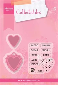 Marianne Design Collectables - Candy Heart (m. hollandske tekster)