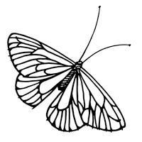 Cling Stamp - Single Butterfly