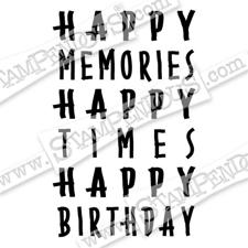 Stampendous Cling Stamp - Happy Memories