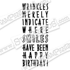 Stampendous Cling Stamp - Birthday Wrinkles