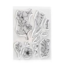 Elizabeth Crafts Clear Stamp - Flower Set A5 / Kindness